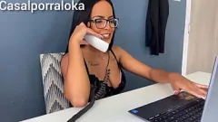 Play Naughty secretary rides dildos and gets creampied after apartment deal with interracial fucking